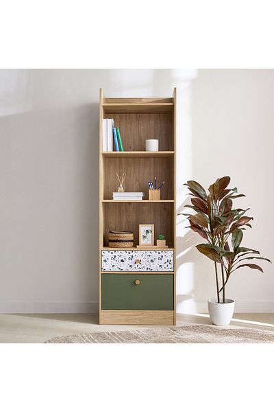 erorex Fern Bookcase with 2 Drawers