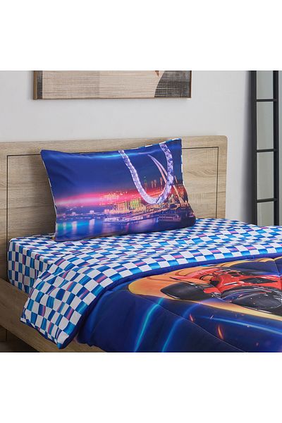 erorex Gaming Racer 2-Piece Twin Microfibre Comforter Set - 160x220 cm