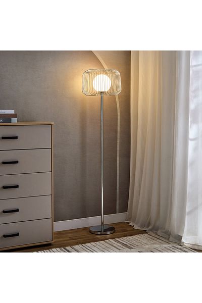 erorex Javel Metal Floor Lamp with Metal Shade - 162 cm