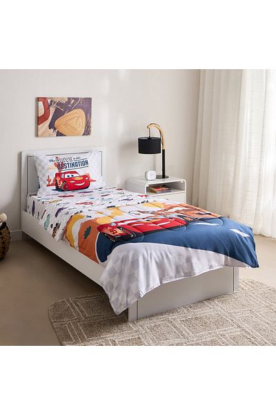 erorex Cars 2-Piece Ready for Road Single Comforter Set - 135x220 cm