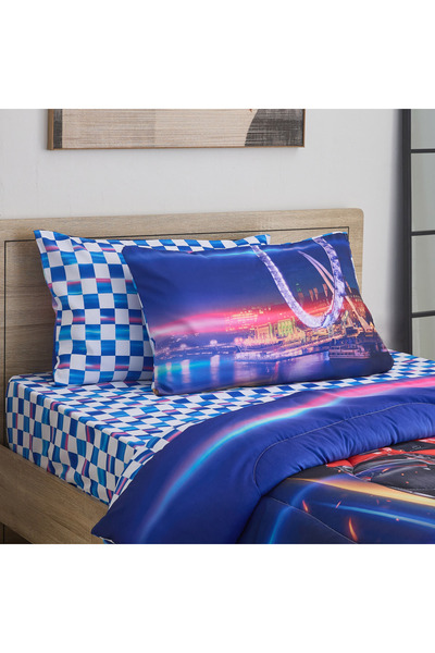 erorex Gaming Racer 2-Piece Microfibre Pillow Cover Set - 50x75 cm