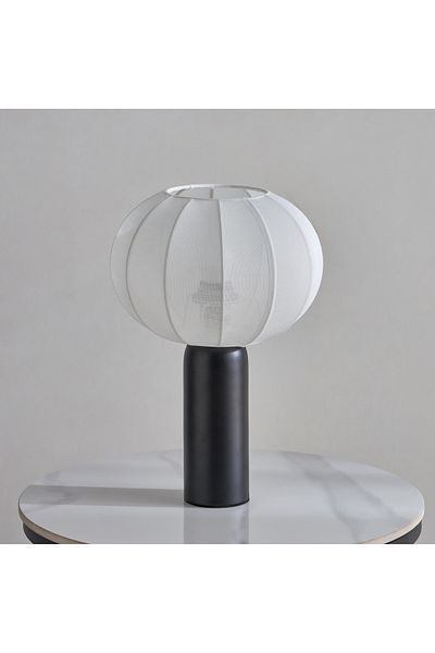 erorex Collett Metal Table Lamp with Fabric Shade - 25x25x37.5 cm