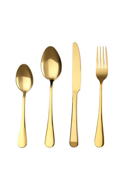 Sunhome 4-Piece Stainless Steel Cutlery Set Gold
