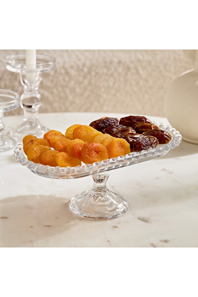 erorex Merriam Beaded Plate with Stand - 25x13x10 cm