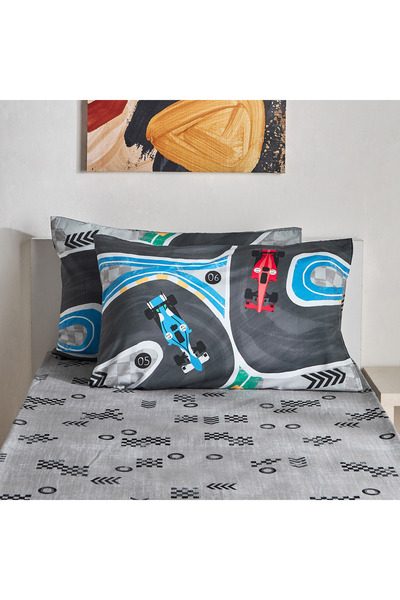 erorex Tom Gearhead Cars 2-Piece Microfibre Pillow Cover Set - 50x75 cm