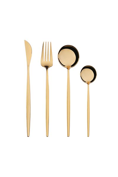 Sunhome 4-Piece Stainless Steel Cutlery Set Gold