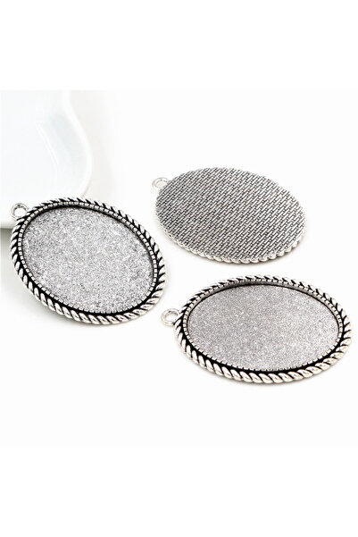 Wadsfred مجموعة من 5 قطع من الفضة العتيقة بتصميم عصري جديد، مقاس 30×40 مم، مط...