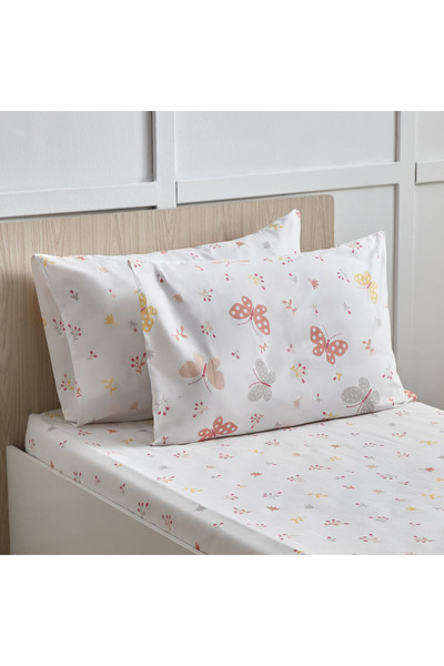 erorex Flutterby Wonderland Kapas 2-Piece Pillow Cover Set - 50x75 cm