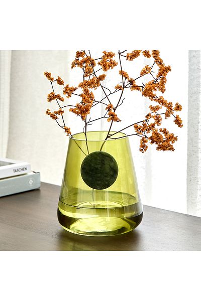 erorex Auden Glass Mini Vase with Blob - 13x12x13 cm