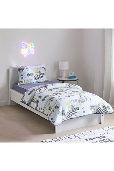 erorex Tom Gearhead Skate 2-Piece Single Microfibre Printed Jersey Comforter Set - 135x220 cm
