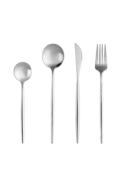 Sunhome 4-Piece Stainless Steel Cutlery Set Silver