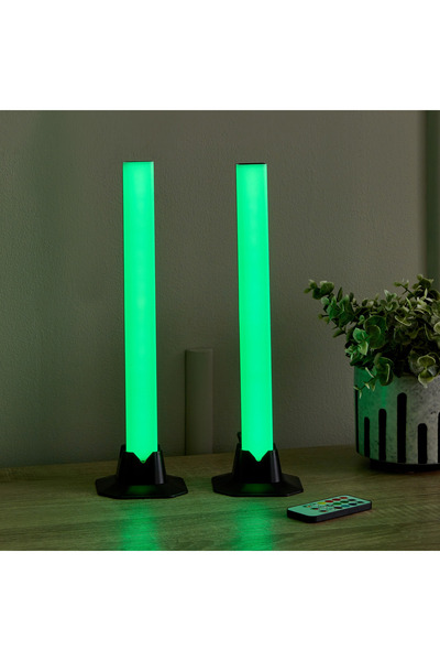 erorex Lita 2-Piece LED Desktop Ambient Lamp Set with Music Sync Remote Control