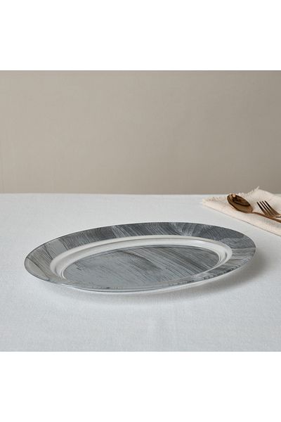 erorex Luminarc Temp Direct Wood Print Oval Plate - 35 cm