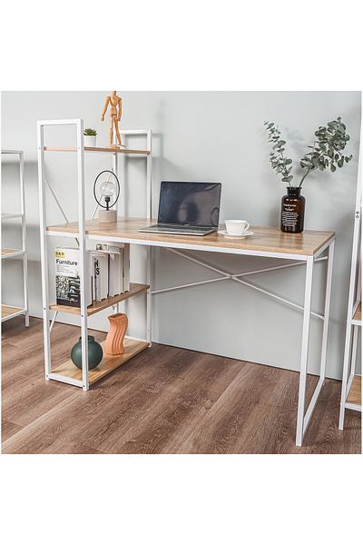erorex Urban Alford Large Study Desk with Bookcase