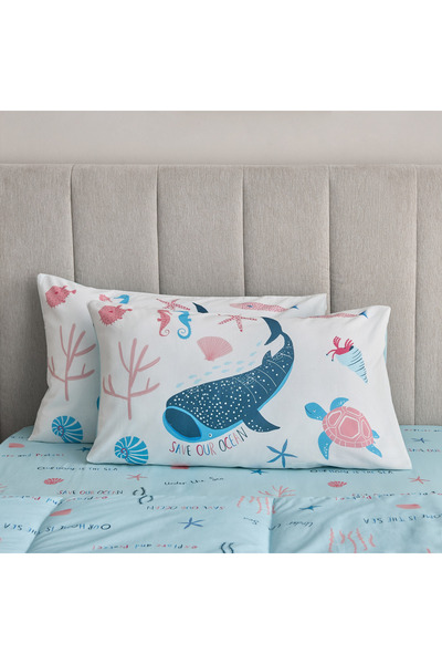 erorex Joy Sea World 2-Piece Marine Pillow Cover Set - 50x75 cm