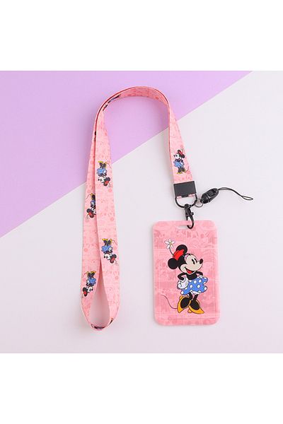 Disney Disney Minnie Card Holders Lanyards Girls Door Card Case Hanging Rope Badge Holder Neck Strap Bus...