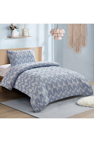 erorex Sea World Fishes 2-Piece Single Comforter Set - 135x220 cm