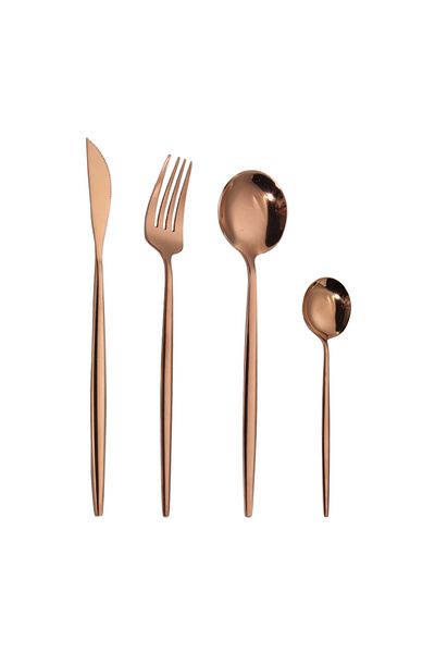 Sunhome 4-Piece Stainless Steel Cutlery Set Rose Gold