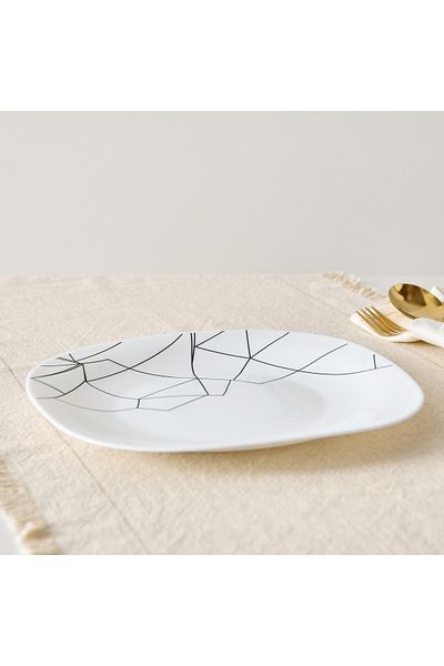 erorex Crackle Opalware Dinner Plate - 28 cm