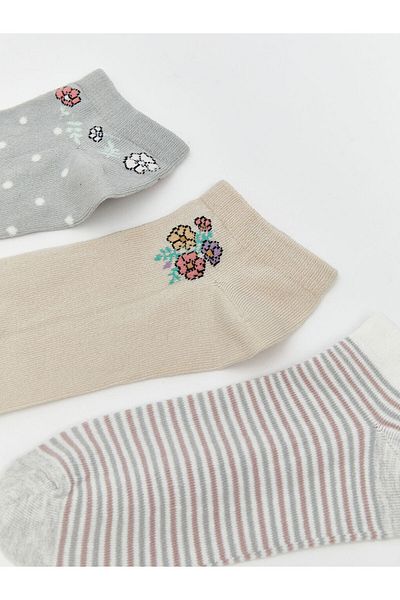 LC Waikiki New Season Floral Women's Booties Socks 5 Pack - S58947Z8
