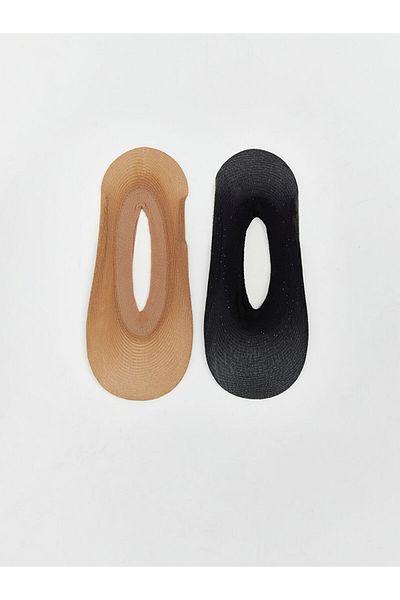 LC Waikiki Black Women's Plain Ballerina Socks 2-Pack
