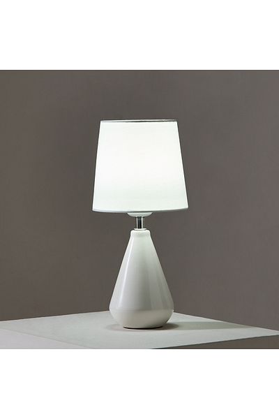 erorex Sega Ceramic Table Lamp with USB Power Port and 3-Color Light - 14x14x35 cm