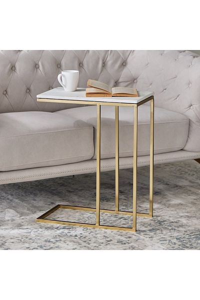 erorex Turin Genuine Marble Top C Table