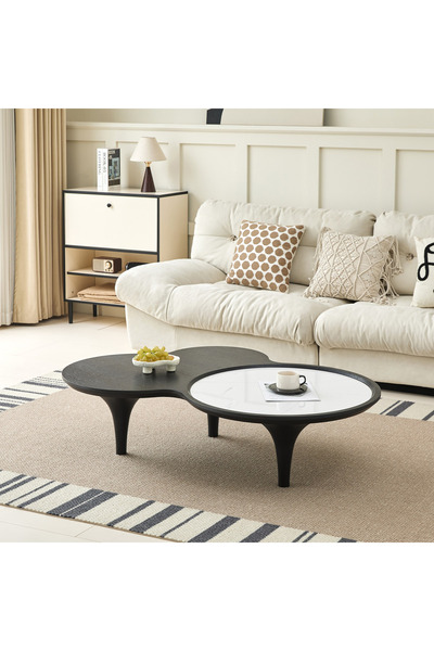 Home Box طاولة قهوة بيرسون من الحجر المسحوق