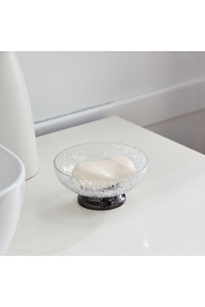 Generic طبق صابون زجاجي كريستالي