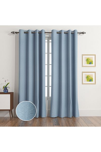 erorex Sera Fiji 2-Piece Blackout Extra Long Curtain Set - 135x300 cm