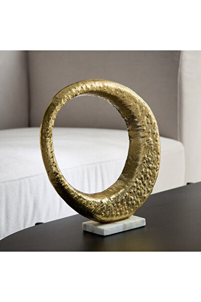 Generic Blake Aluminium Museum Accent with Marble Base - 29.5x8x31 cm