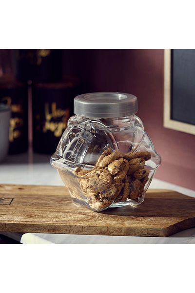 erorex Crysta Glass Canister with Lid - 1.7 L