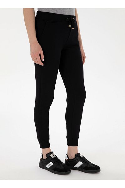U.S. Polo Assn. U.S. Polo Assn. Pantaloni negri slim cu talie înaltă pentru femei PT0125