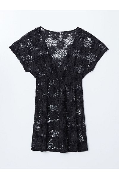 LC Waikiki New Season Double Breasted Collar Lace Women's Beach Dress - S54242Z8