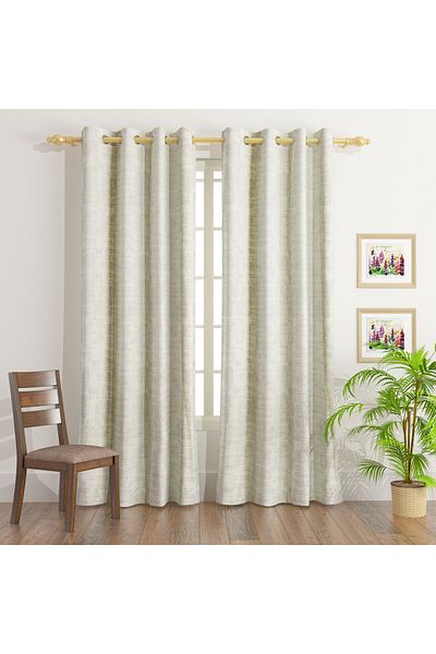 erorex Delta 2-Piece Printed Blackout Velvet Curtain Set - 140x240 cm