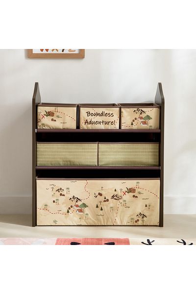 erorex Adventurer Candice Colorchoc Fabric Storage Rack with 6 Bins - 63x30x70 cm