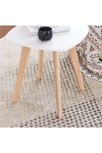 erorex Toto End Table with Solid Wood Legs