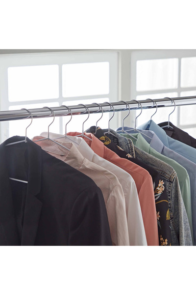 Generic Vega Coated Non-Slip Metal Hanger - Set of 10