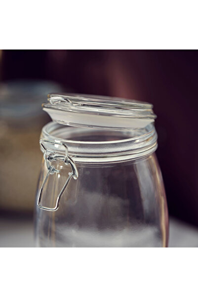 erorex Atlanta Glass Canister with Metal Clip - 1.4 L