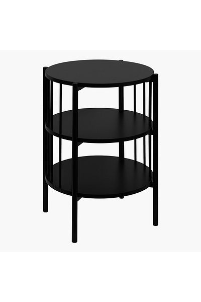 erorex Havok End Table with Two-Tier Shelf