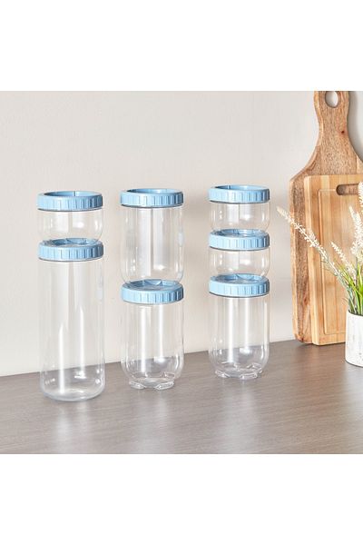 erorex Spectra 7-Piece Stack and Store Jar Set