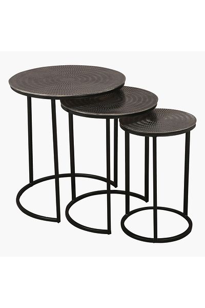 erorex Dublin Aluminium Cladding Nest of Tables - Set of 3