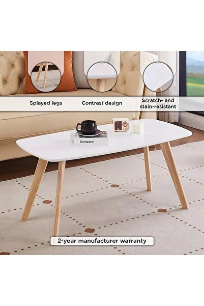 erorex Toto Coffee Table with Solid Wood Legs