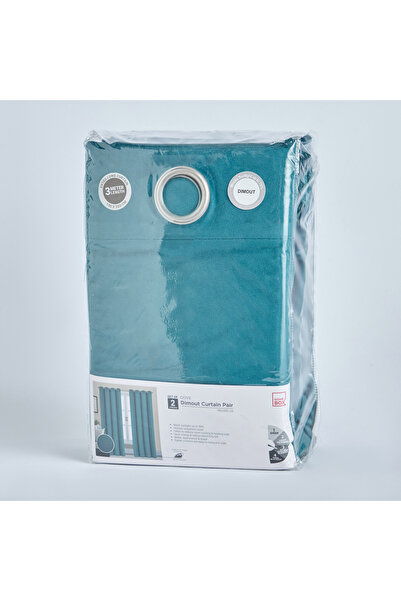 erorex Dove 2-Piece Extra Long Velvet Dimout Curtain Set - 135x300 cm