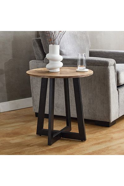 erorex Clanbay Solid Wood Round End Table