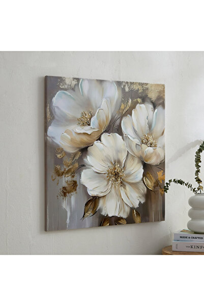 Generic Nairobi Floral Gloss Hand Painted Wall Art - 60x1.8x60 cm