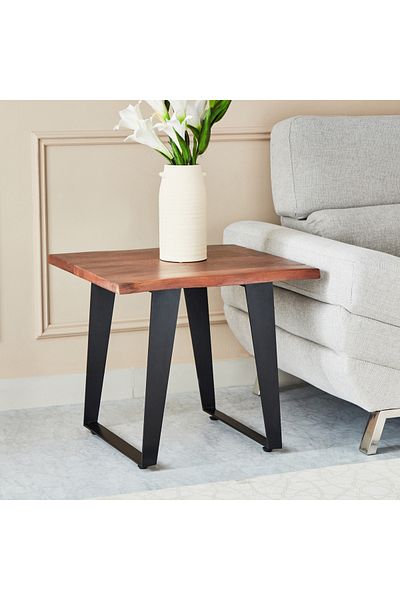 erorex Harbor Live Edge Solid Wood End Table