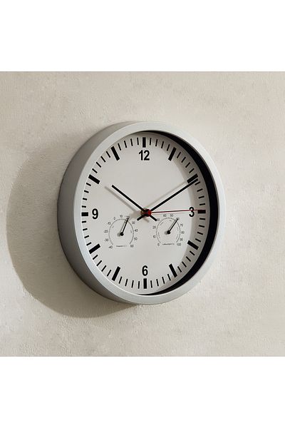 erorex Mido Wall Clock with Hygrometer and Thermometer - 25 cm