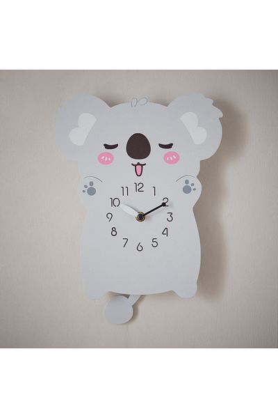 erorex Playland Koala Pendulum Wall Clock - 23.8x34 cm