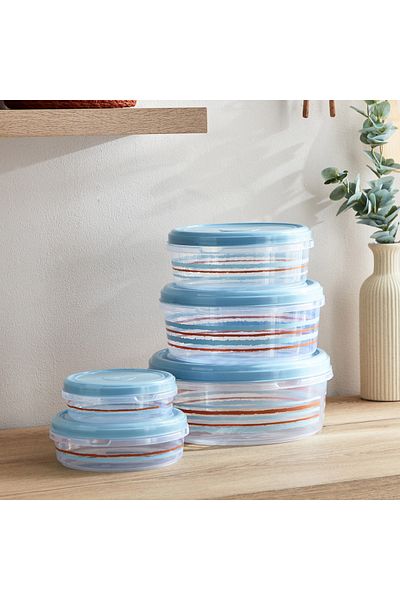 erorex Spectra 5-Piece Saphire Printed Container Set
